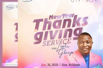 create a beautiful online zoom church event flyer design in 3hrs