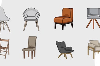 make a flat vector design