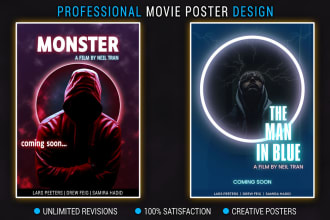 design movie, film, game, travel, motion and gig poster