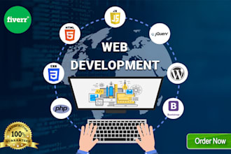 develop and design complete website for you