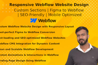 design webflow responsive, custom sections, figma to webflow