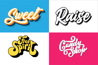 design custom hand lettering, retro script, typography font ,t shirt logo