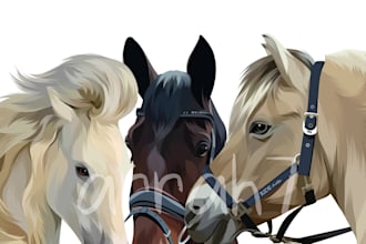 draw your horse or any pet into cartoon
