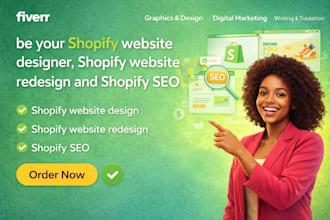 be your shopify website designer, shopify website redesign and shopify seo