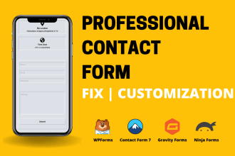 create or fix wordpress contact form 7, wpform,  gravity form
