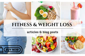 write fitness and weight loss blogs and articles