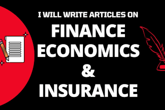 write articles and blogs on finance economics and insurance