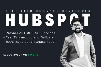 develop custom hubspot website, landing page and blog template