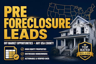 provide pre foreclosure leads USA