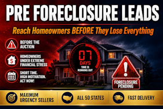 provide pre foreclosure leads for wholesalers USA