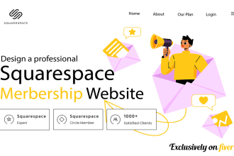 design squarespace membership website