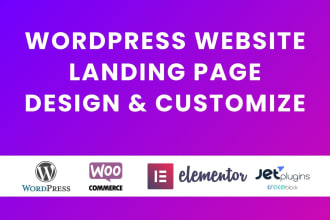 design redesign wordpress elementor website, blog site