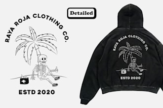 create black and white graphic for your skate surf brand