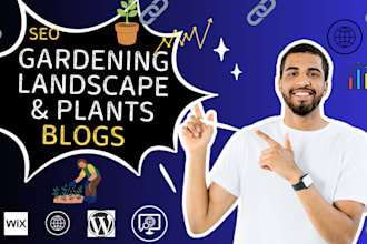write engaging SEO gardening articles landscape and plants ai, human tone blog