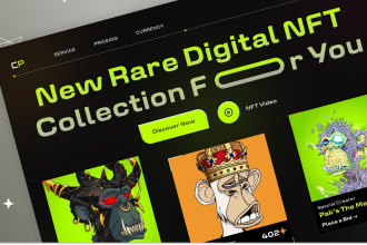 design nft landing page ui ux design or nft website design in figma or xd