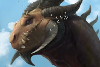 digitally paint a character or a creature