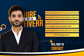 manage amazon , private label stores and PPC campaigns