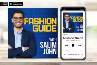 design professional podcast cover art and podcast logo