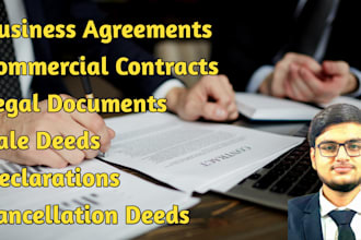 draft the commercial contracts and business agreements