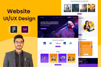 design responsive website UI UX in figma, xd
