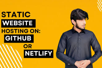 create static website hosting on github or netlify