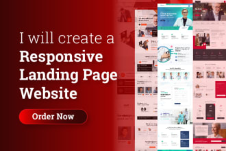 create a responsive landing page website