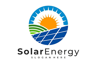 do eye catchy solar panel logo very fast with super color