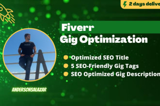 tune your fiverr account and gigs optimizing SEO and images