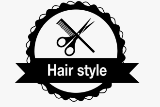 creative unique salon logo with my own creative thinking