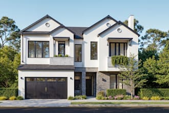 create 3d model and render exterior, interior, 3d floor plan