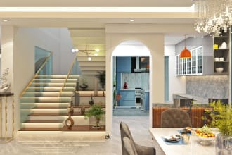 do living, dining, and family living room interior design