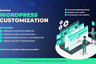 redesign or customize wordpress and woocommerce website