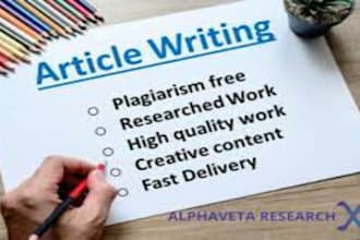 write high quality articles, blog posts, and web content