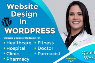 create health, fitness, healthcare or medical website using wordpress