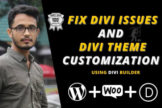 fix divi issue and divi theme customization as divi expert