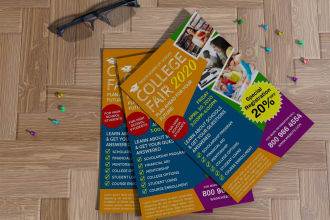 design education, school, summer camp, holiday, kids flyer poster