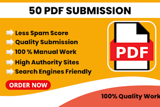 provide 60 PDF submissions through high authority sites