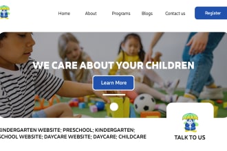 kindergarten website, preschool, daycare website, school website, kindergarten