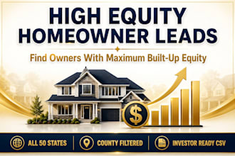 high equity US homeowner leads with equity percentage