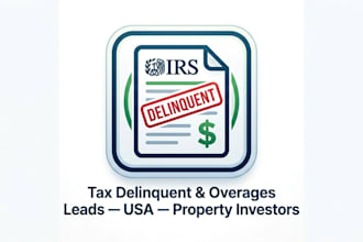 find tax delinquent overages property leads USA investors