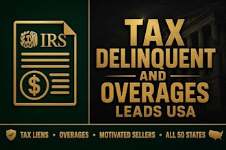find tax delinquent overages leads USA property investors