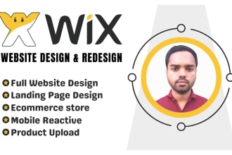 design and redesign wix website and ecommerce online store