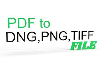 convert PDF to dng,png,tiff image files