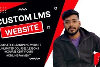 create an online course, coach website, lms website with tutor lms, learndash