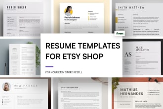 design resume templates for your etsy shop to resell