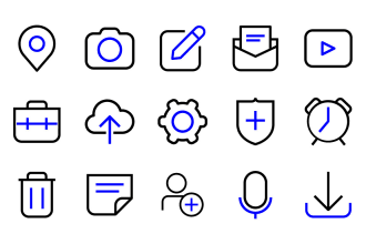 design custom flat icon set for web and app in 24 hours