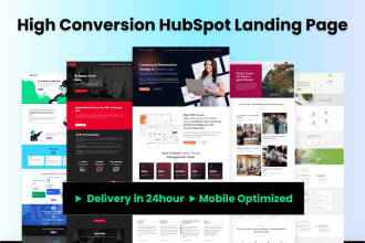 develop the optimized hubspot landing page