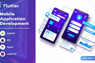 design modern flutter app UI for android and ios mobile apps