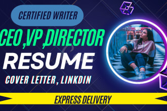 write your senior, director, vp, svp, or executive resume