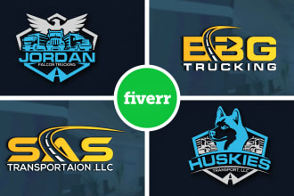 do professional logo for your trucking transport logistics dispatching company
